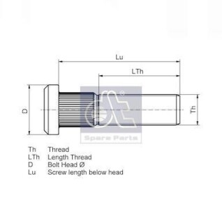 Фото 2 - Болт/гайка крепления колеса DT 265191