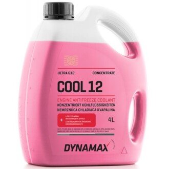 Антифриз-концентрат Cool Ultra G12 Concentrate -80°C красный, 4л - DYNAMAX 500144