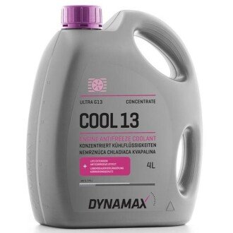 Антифриз-концентрат Cool ULTRA G13 Concentrate -80°C розовый, 4л - DYNAMAX 501994