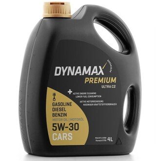 Моторна олива Premium Ultra C2 5W-30, 4 л - DYNAMAX 502047