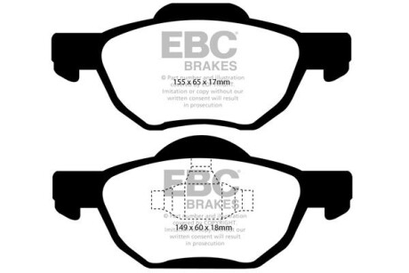 Гальмівні колодки тюнінгові - EBC DP1525
