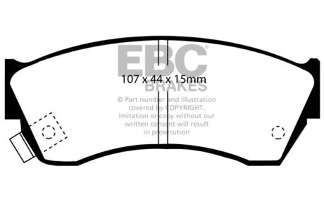 Гальмівні колодки тюнінгові - EBC DP2762