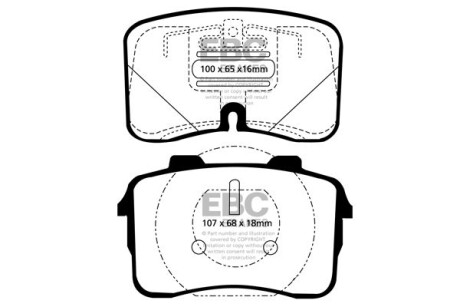 Гальмівні колодки тюнінгові - EBC DP3883C