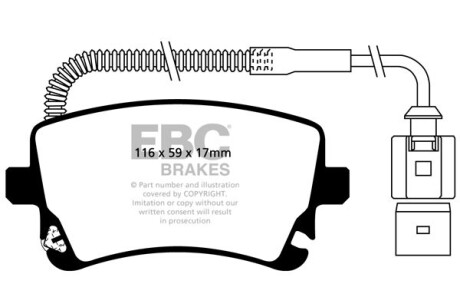 Гальмівні колодки тюнінгові - EBC DP41470R