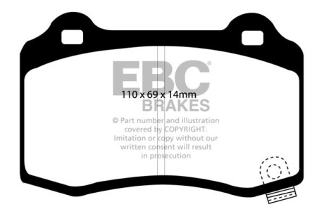 Гальмівні колодки тюнінгові - EBC DP41788R