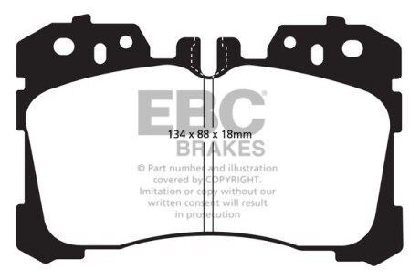 Гальмівні колодки тюнінгові - EBC DP41811R