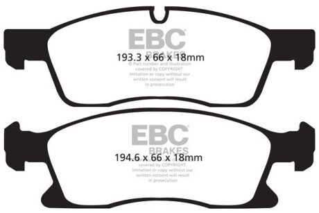 Гальмівні колодки тюнінгові - EBC DP41871R