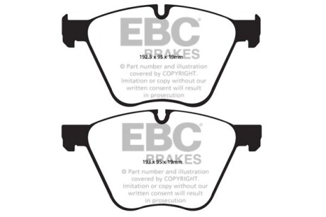 Гальмівні колодки тюнінгові - ((34116783554, 34116791527, 34116794464)) EBC DP42007R (фото 1)