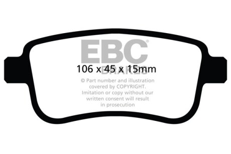 Гальмівні колодки тюнінгові - EBC DP42025R