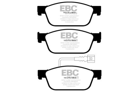 Гальмівні колодки тюнінгові - EBC DP42096R