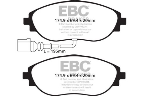 Гальмівні колодки тюнінгові - EBC DP42127R