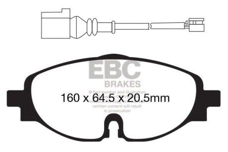 Гальмівні колодки тюнінгові - EBC DP42150R