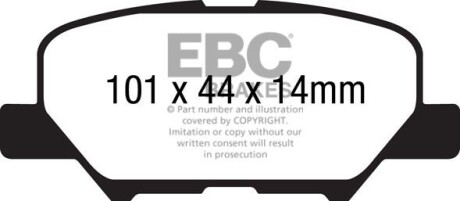 Гальмівні колодки тюнінгові - ((4605B070)) EBC DP42171R (фото 1)