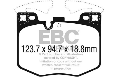 Гальмівні колодки тюнінгові - EBC DP42302R