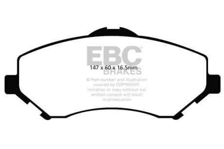 Гальмівні колодки тюнінгові - EBC DP61798