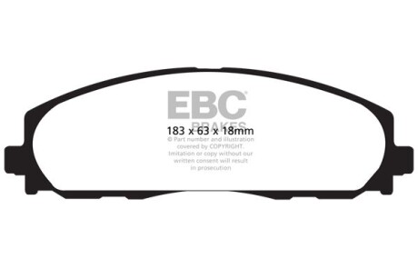 Гальмівні колодки тюнінгові - EBC DP61888