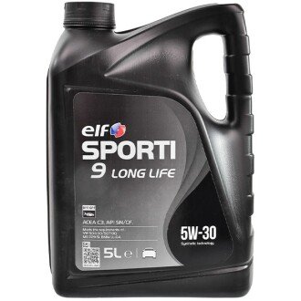 Моторна олива Sporti 9 Long Life 5W-30, 5 л (214251) - ELF 208419