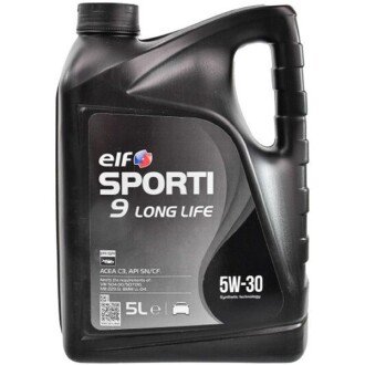 Моторна олива Sporti 9 Long Life 5W-30, 5 л (208419) - ELF 214251