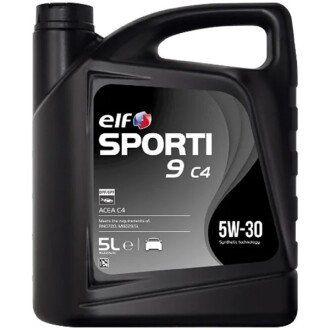 Моторна олива Sporti 9 C4 5W-30, 5 л (210596) - ELF 214332