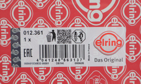 Фото 2 - Прокладка ГБК блока циліндрів ELRING 012.361 (012361)