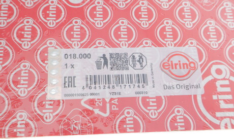 Фото 2 - Прокладка ГБК блока циліндрів ELRING 018.000 (018000)