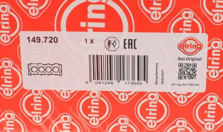 Фото 3 - Прокладка ГБЦ головки блока ELRING 149.720 (149720)