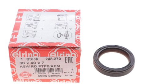 Фото 2 - Сальник колінвала ELRING 248.270 (248270)