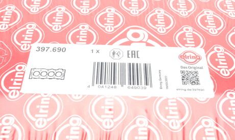 Фото 2 - Прокладка ГБЦ головки блока ELRING 397.690 (397690)