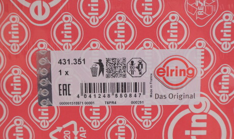 Фото 2 - Прокладка ГБК блока циліндрів ELRING 431.351