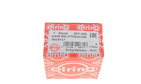 Фото 3 - Сальник колінвала ELRING 431.420 (431420)