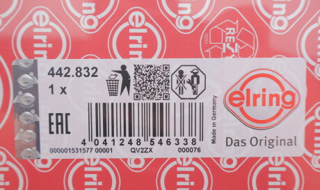 Фото 2 - Прокладка ГБЦ головки блока ELRING 442.832 (442832)