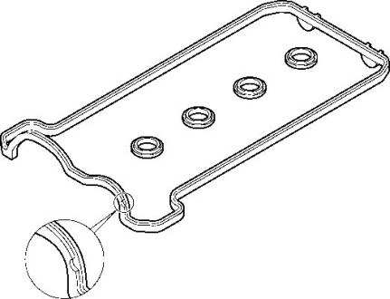 Прокладка клапанної кришки (к-кт) Mercedes Benz M119 (правий) - ELRING 475.860