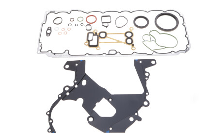 Комплект прокладок (нижній) BMW 5 (10/F07/F11) 3.0 d (N57) 09-12 - (11118508077, 8508077) ELRING 584.450