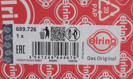 Фото 2 - Прокладка ГБЦ головки блока ELRING 689.726 (689726)