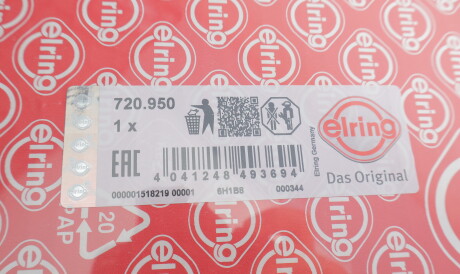 Фото 2 - Прокладка ГБЦ головки блока ELRING 720.950 (720950)