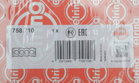 Фото 2 - Прокладка ГБЦ головки блока ELRING 758.710 (758710)