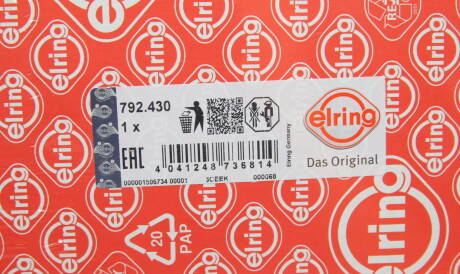 Фото 2 - Прокладка ГБЦ головки блока ELRING 792.430 (792430)