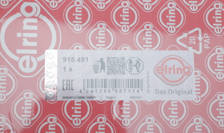 Фото 2 - Прокладка ГБЦ головки блока ELRING 915.491 (915491)