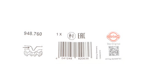 Фото 2 - Прокладка впускного колектора ELRING 948.760 (948760)