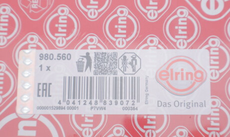 Фото 2 - Прокладка ГБЦ головки блока ELRING 980560