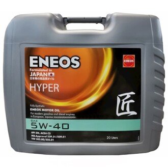 Моторное масло Hyper 5W-40, 20 л - Eneos EU0031201N