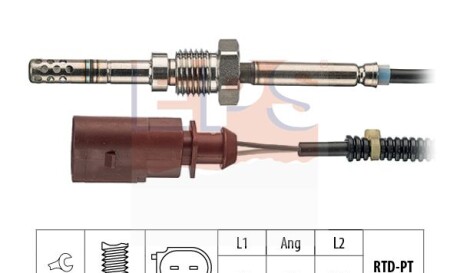 Датчик температури випускних газів VW Multivan 2.5TDi 03-09/T5 2.5TDi 03-09 - (070906088AD) EPS 1.220.065