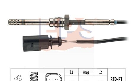 Датчик температури випускнх газів Audi A4/Q5 2.0TDI 05- - EPS 1.220.066