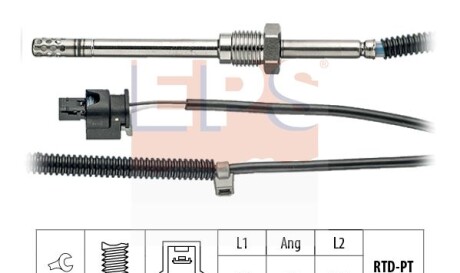 Датчик температури ОГ (сажев. фільтр) MB C 220 CDI, E 200 CDI - EPS 1.220.069