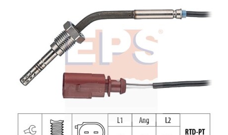 Датчик температури випускних газів Skoda Fabia II/Roomster 1.4TDi/1.9TDi 06-10/VW Polo 1.4TDi/1.9TDi 01-09 - EPS 1.220.095