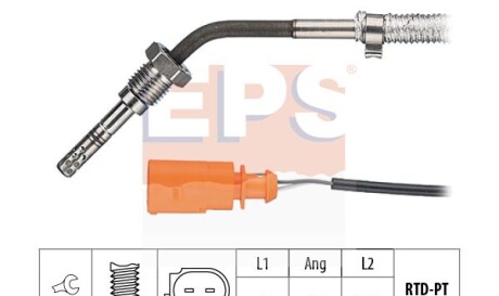 Датчик температури випускних газів VAG 1.4TDi/1.9TDi Fabia II 0.7-10, Roomster 06-10/Polo 01-09 - EPS 1.220.096
