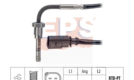 Датчик температури випускних газів VAG 2.0TDI Multivan 09-, T5 09- - EPS 1.220.145