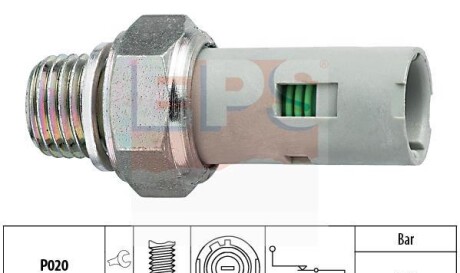 Датчик давления масла - (2263000Q1D, 2524000Q0B, 2524000QAB) EPS 1 800 151