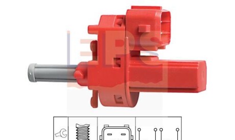 Выключатель стоп-сигнала - (1018344, 1024901, 1066389) EPS 1 810 140