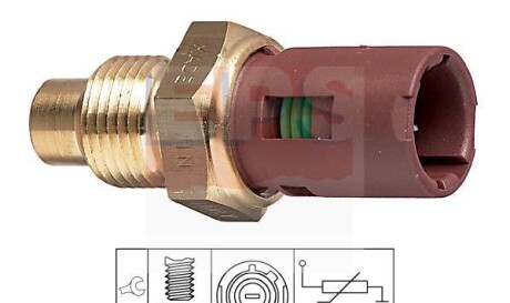 Датчик температуры охлаждающей жидкости - (335014, 7700771821, 7700784113) EPS 1 830 094